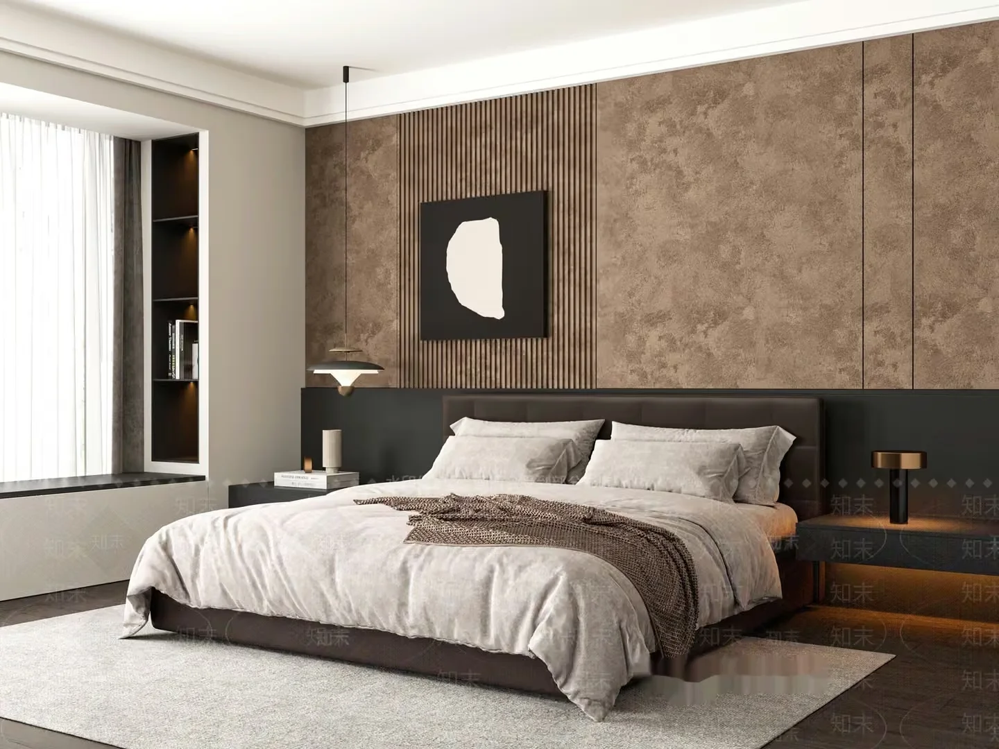 Modern Minimalist Bedroom 3D Model – 11727 – VRAY Render