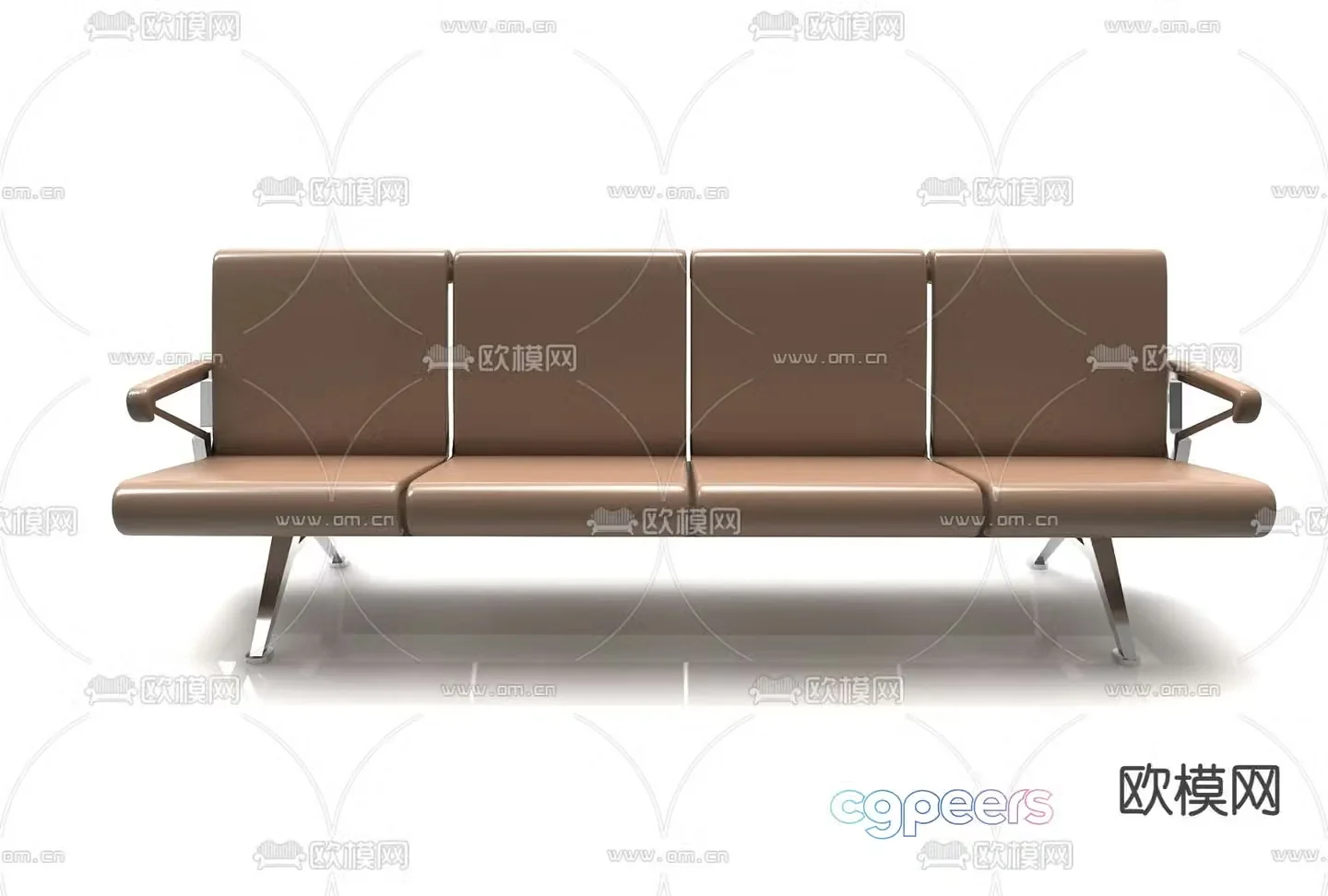 Public chair row chair public chair 3d model