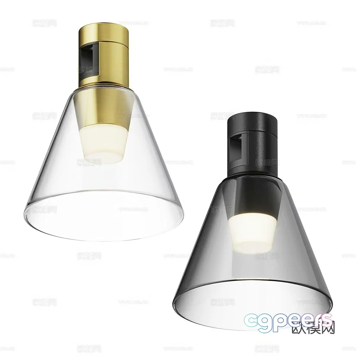 Simple chandelier glass chandelier 3d model