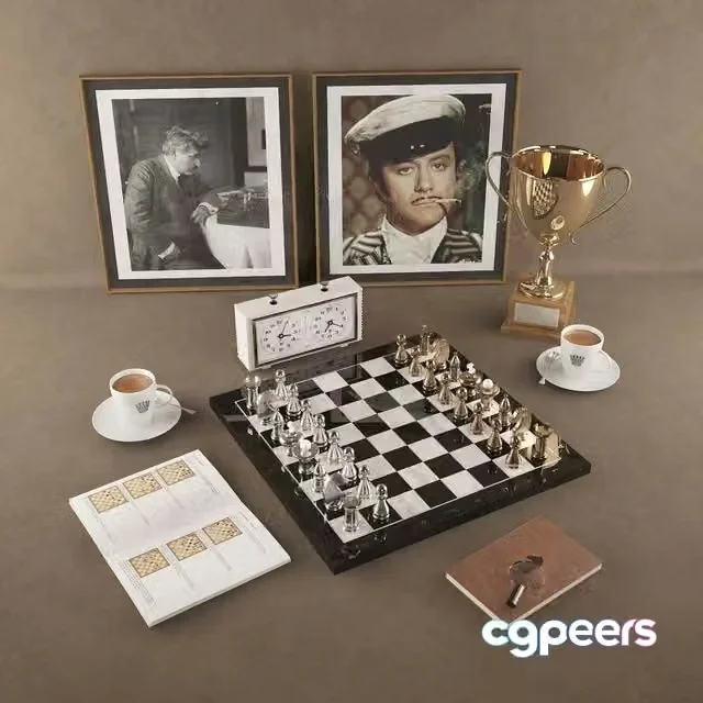 3ds Max Free – Decorative chess set