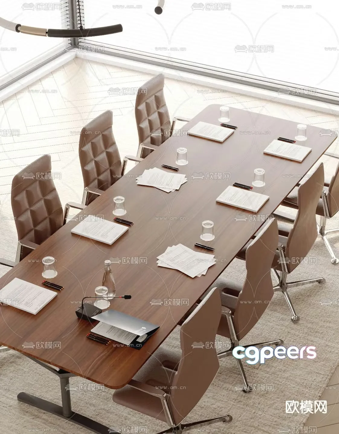 Conference tables and chairs conference table 3d model