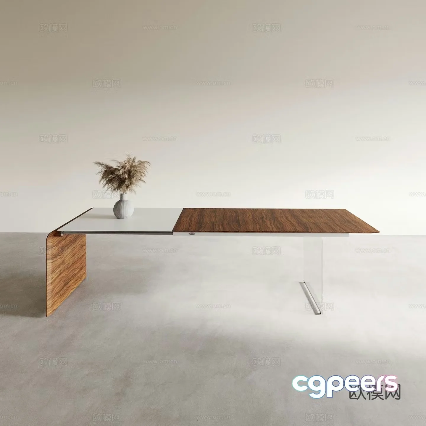 modern desk writing desk 3d model