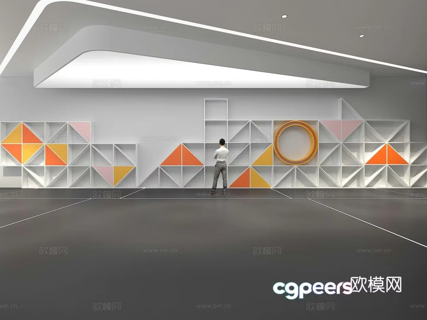 Cultural wall Corporate culture wall Display wall Theme wall Exhibition hall Campus culture Corridor 3D model