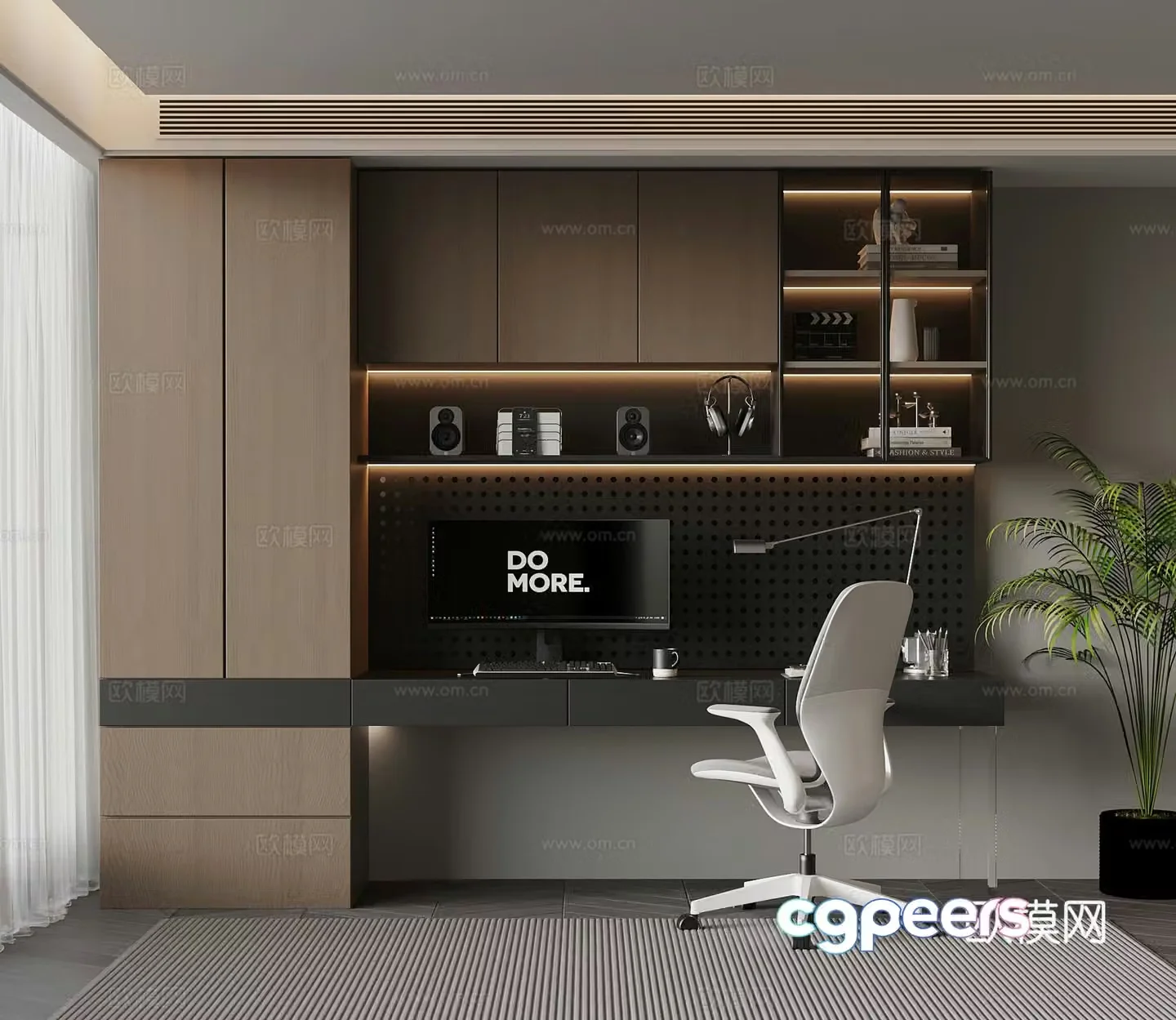 Italian bookcase 3d model