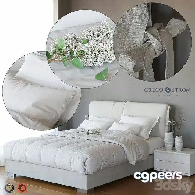 3ds Max Free – PILLOW bed by Greco Strom