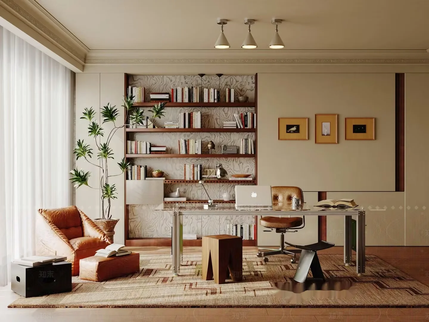 Modern Office Space 3D Model – 4712 – VRAY Render