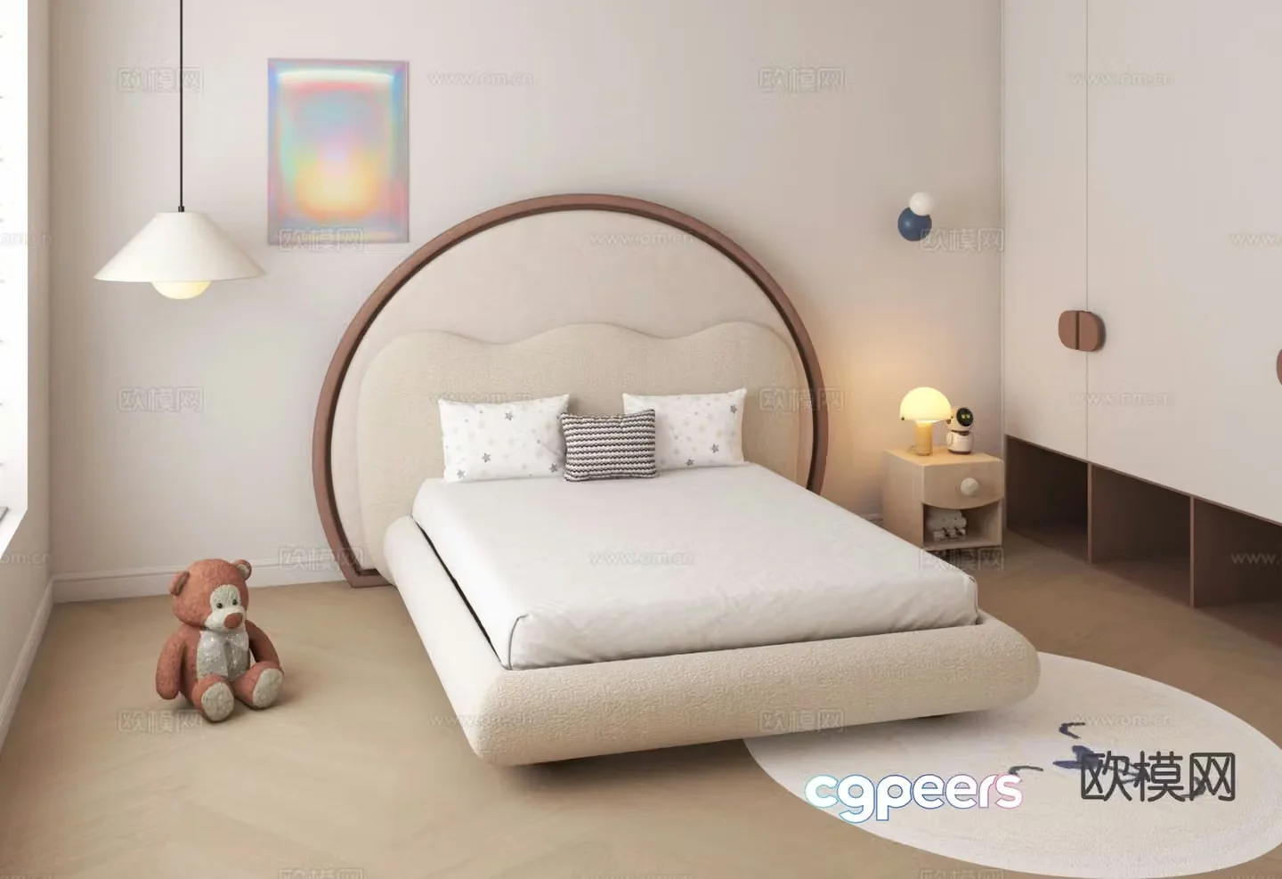 Modern children’s bed child’s bed 3d model