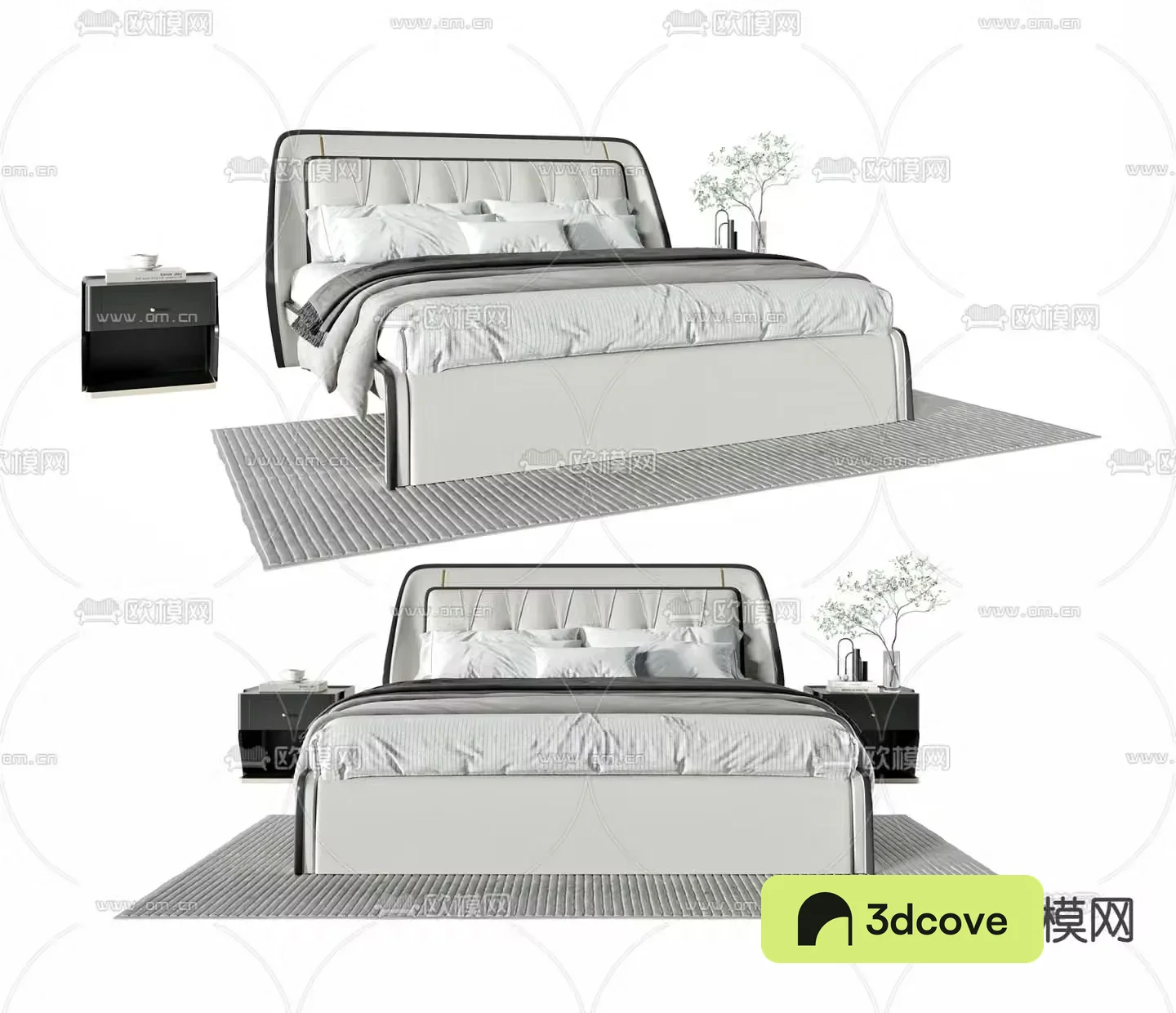 Modern double bed
