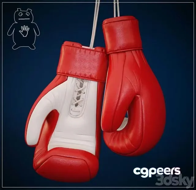 3ds Max Free – boxing gloves
