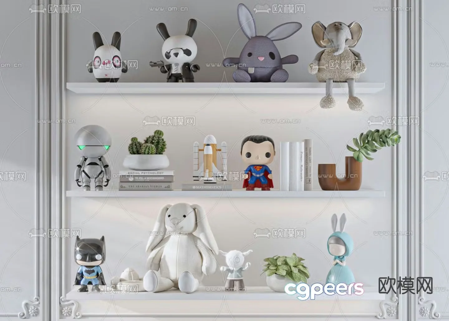 Modern plush toy 3d model