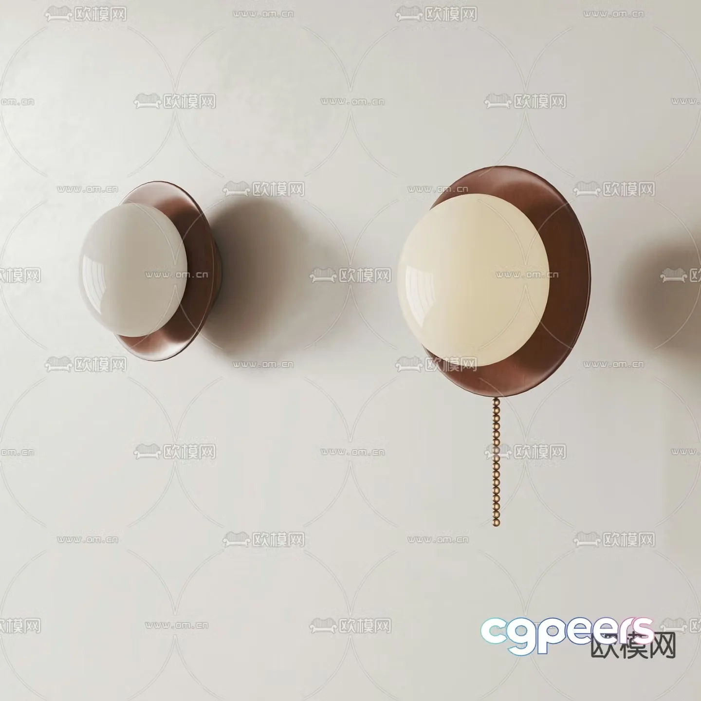 Medieval style wall lamp glutinous rice ball wall lamp decorative wall lamp 3d model