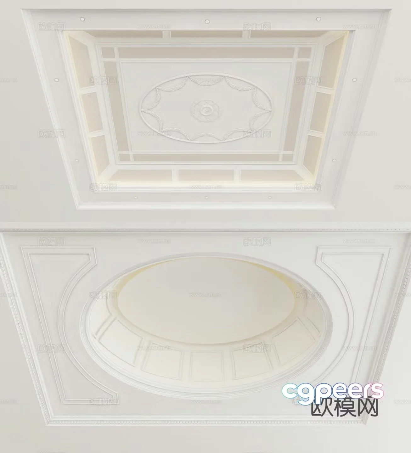 European style ceiling 3D model