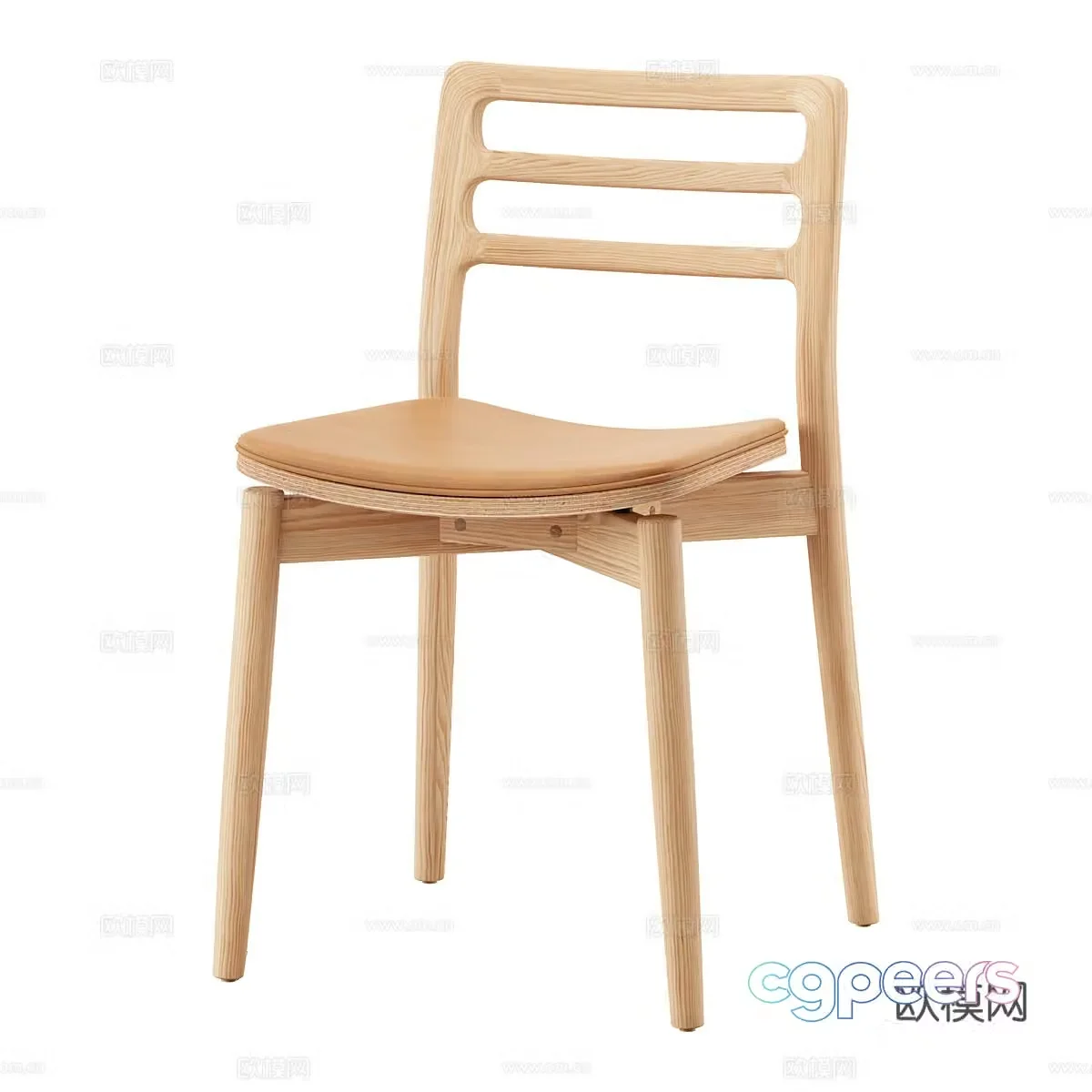 Nordic chair single chair 3d model