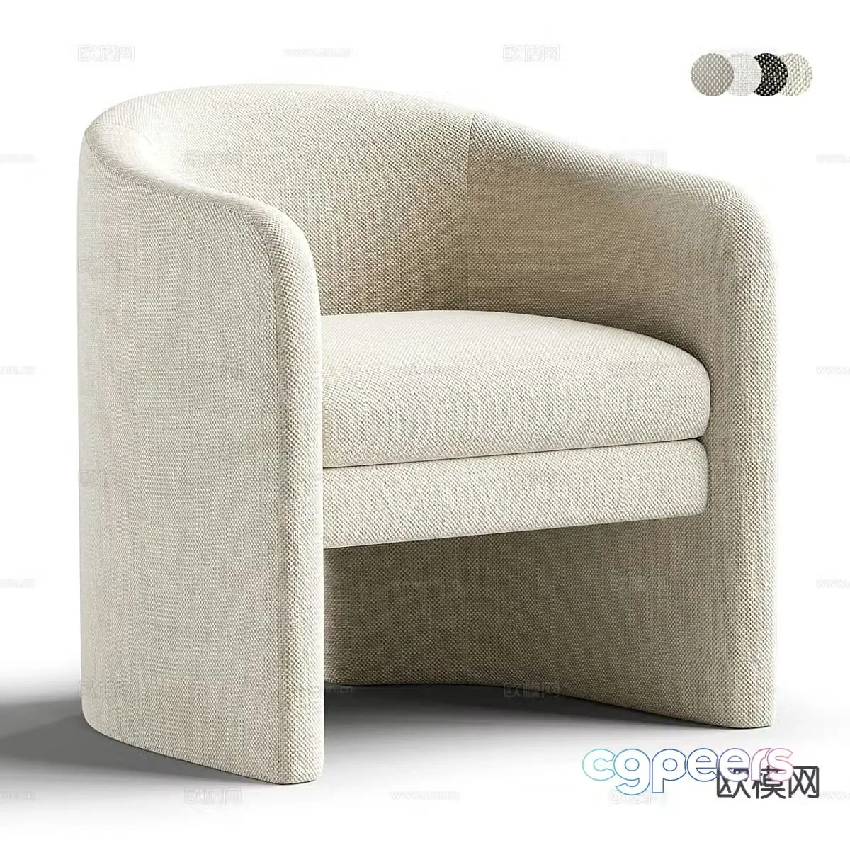 Italian single sofa 3d model