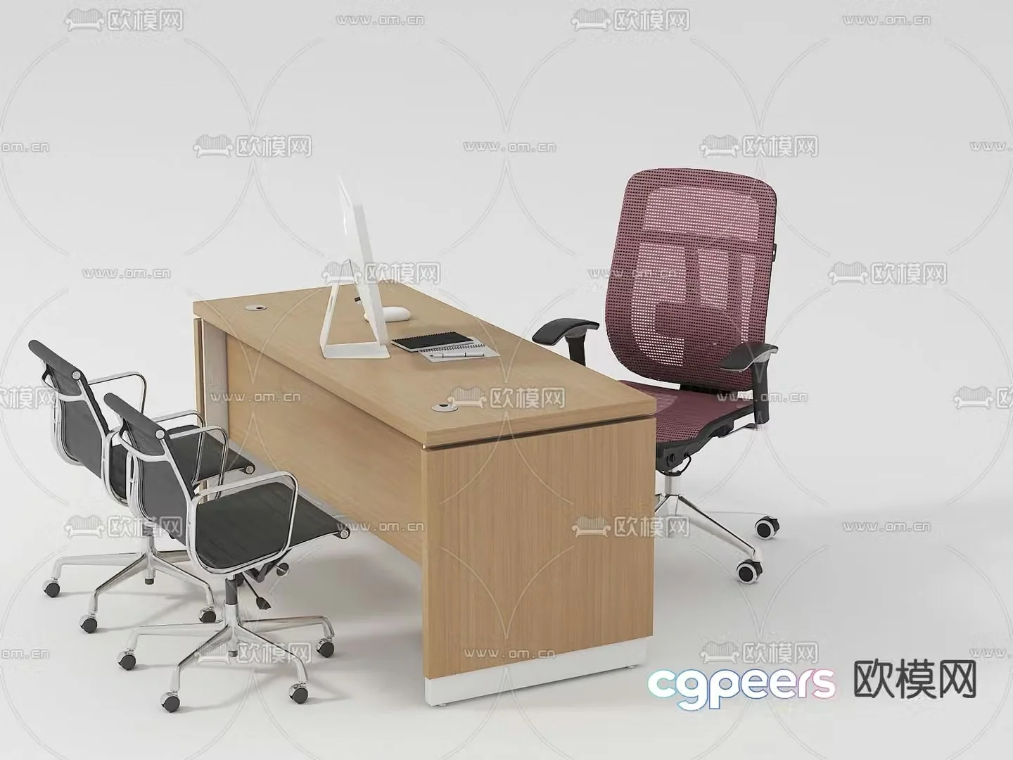desk desk executive desk 3d model