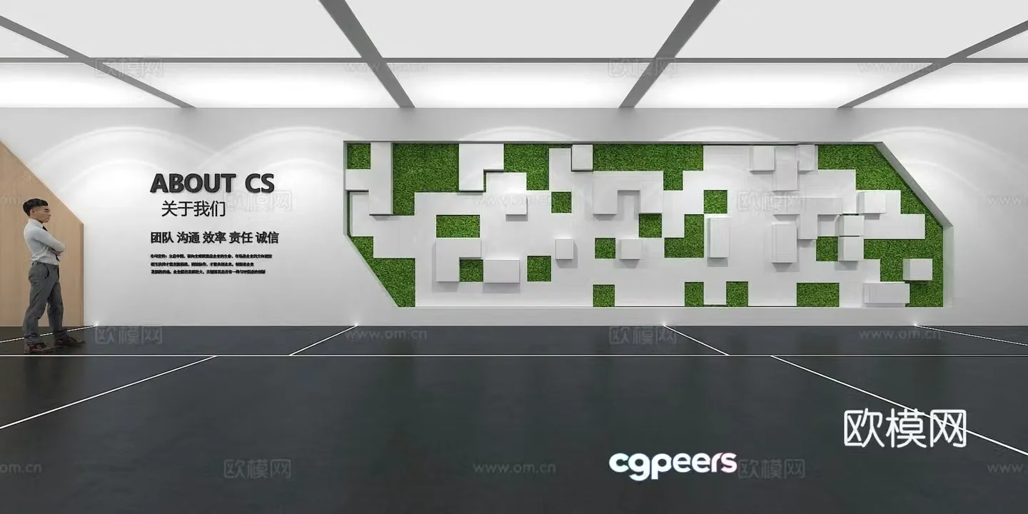 Cultural wall Corporate culture wall Display wall Classroom Exhibition hall Campus culture Corridor 3D model