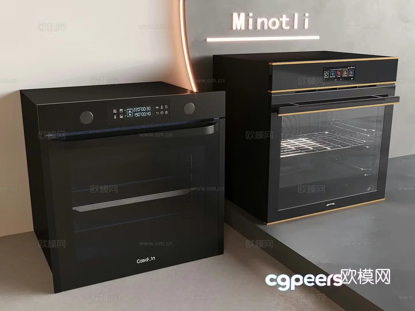 Inline steamer oven 3D model