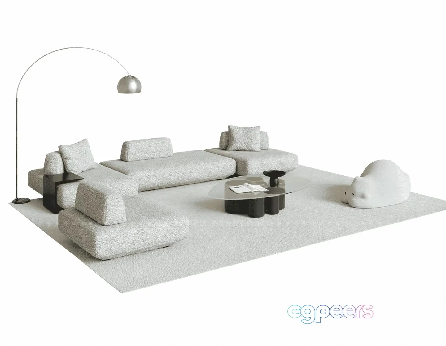 Modern Living Room 3D Model – 14073 – VRAY Render