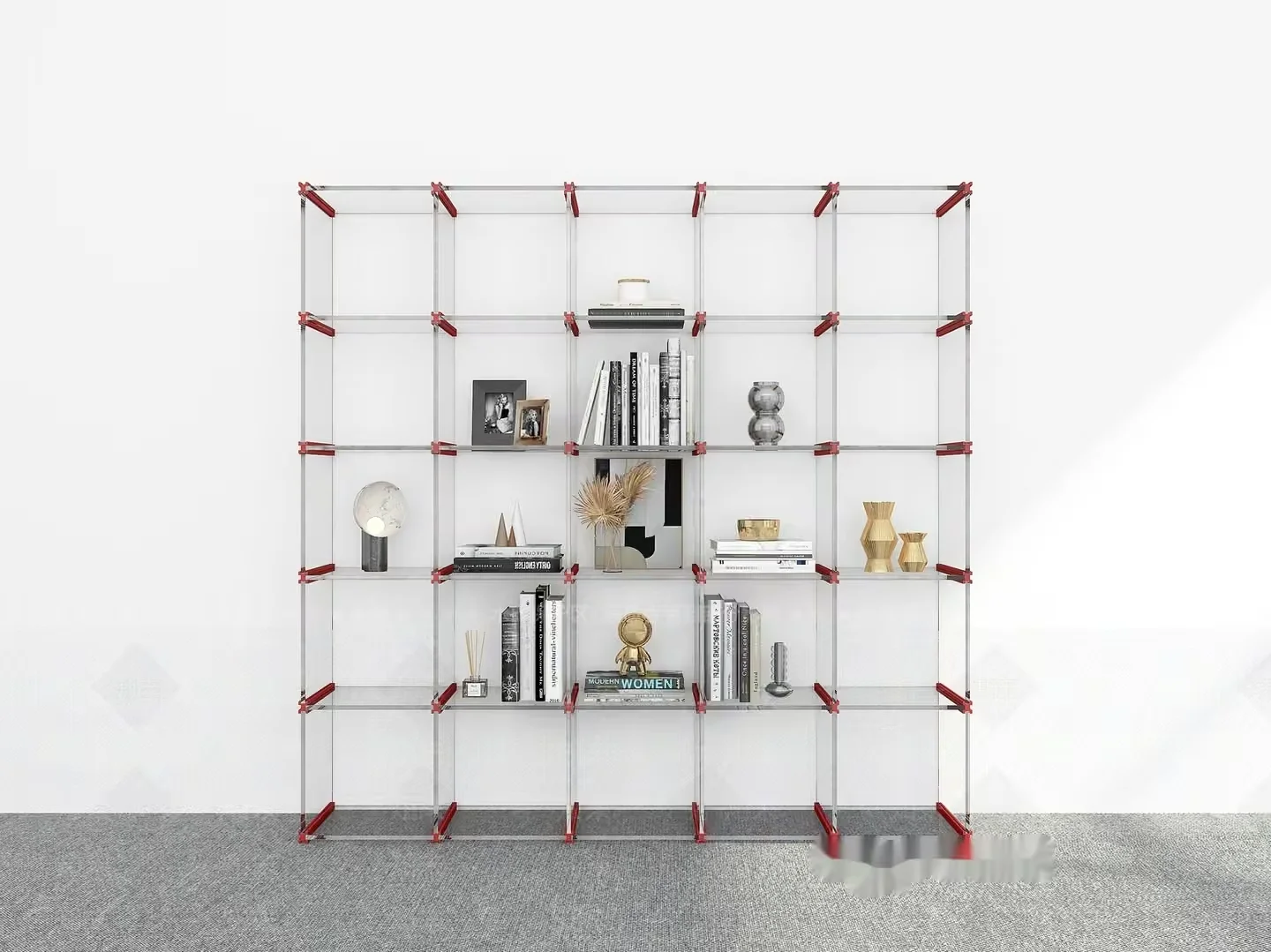 Modern Shelving Unit 3D Model – 15650 – VRAY Render