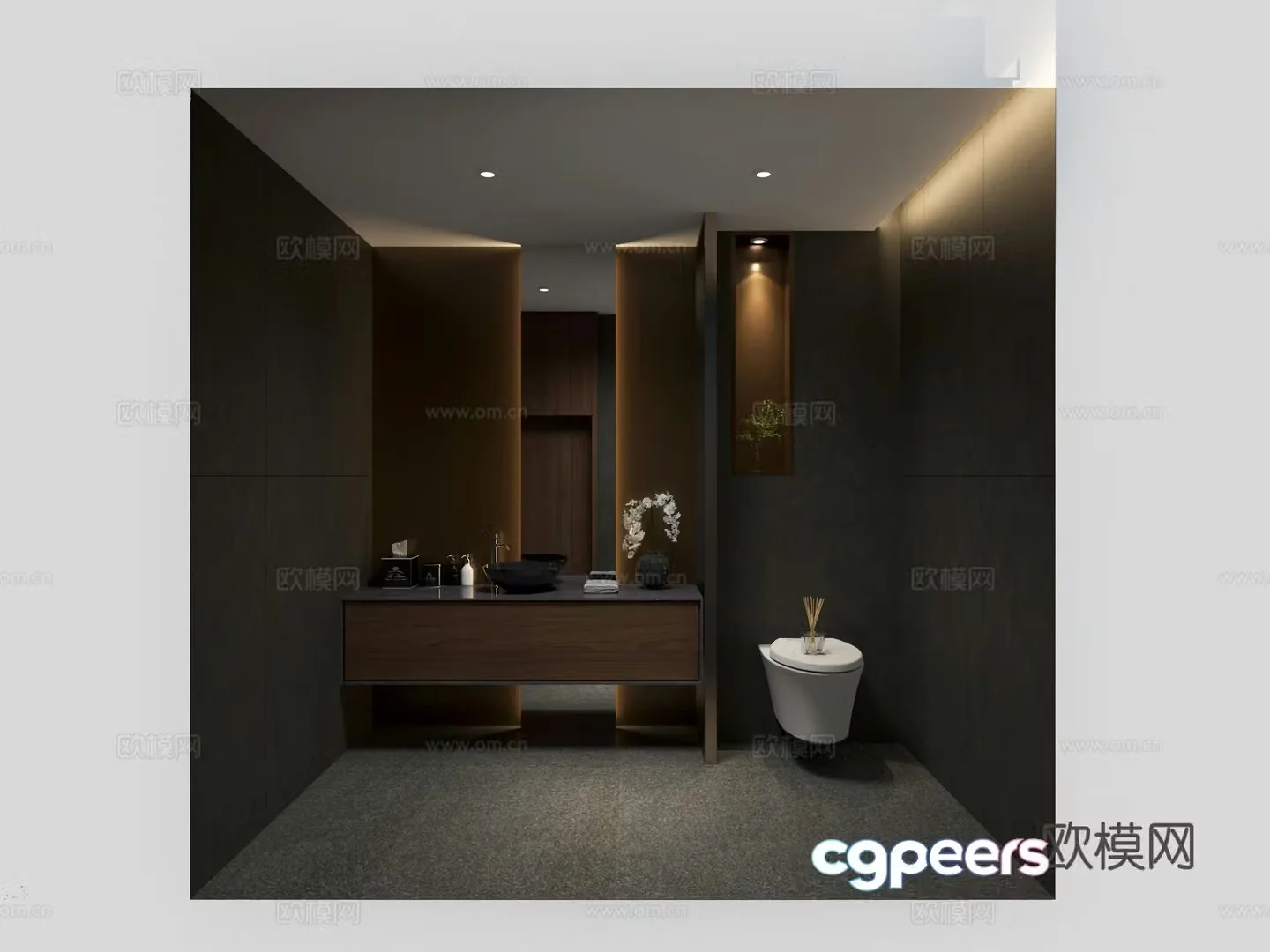 Hotel + bathroom 3D model