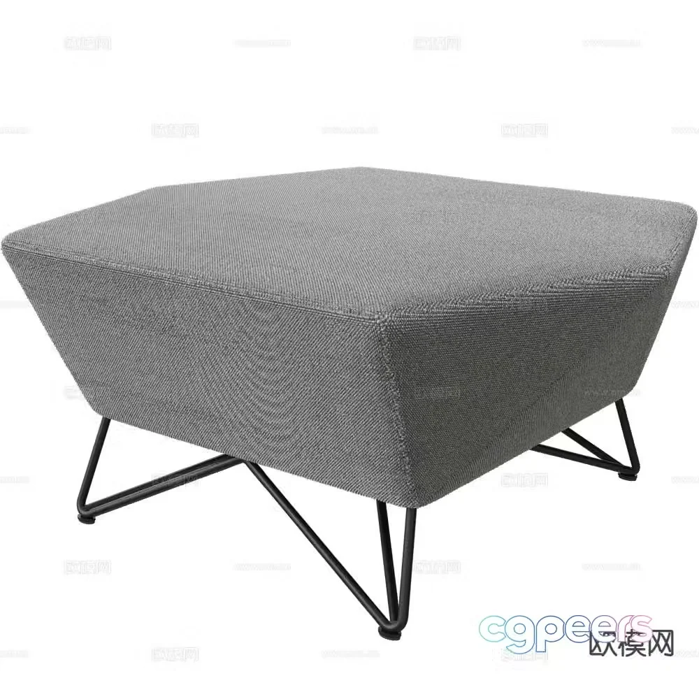 Prostoria Italian low stool sofa stool 3d model