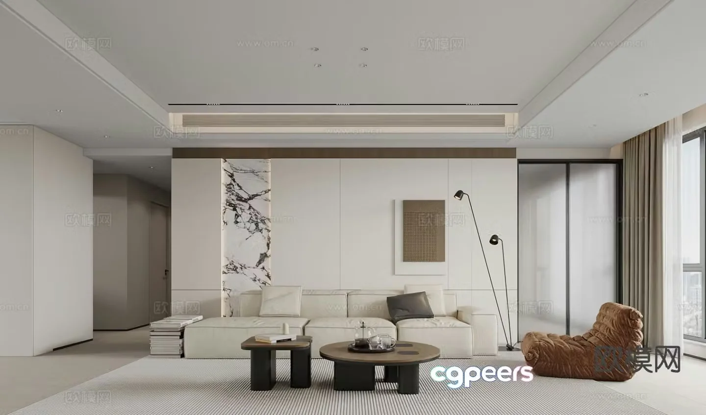 Modern living room 3d model