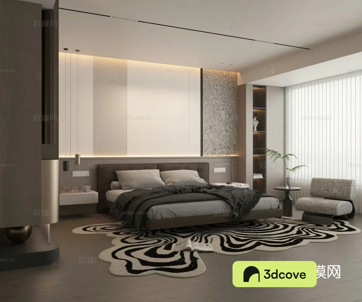 Italian style bedroom 3d model