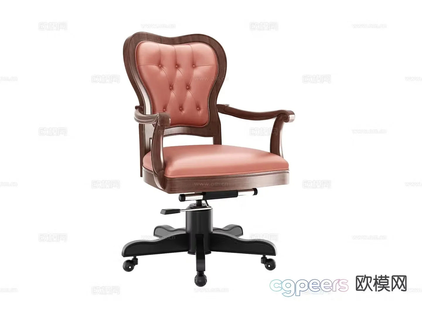 American chair armchair office chair book chair 3d model