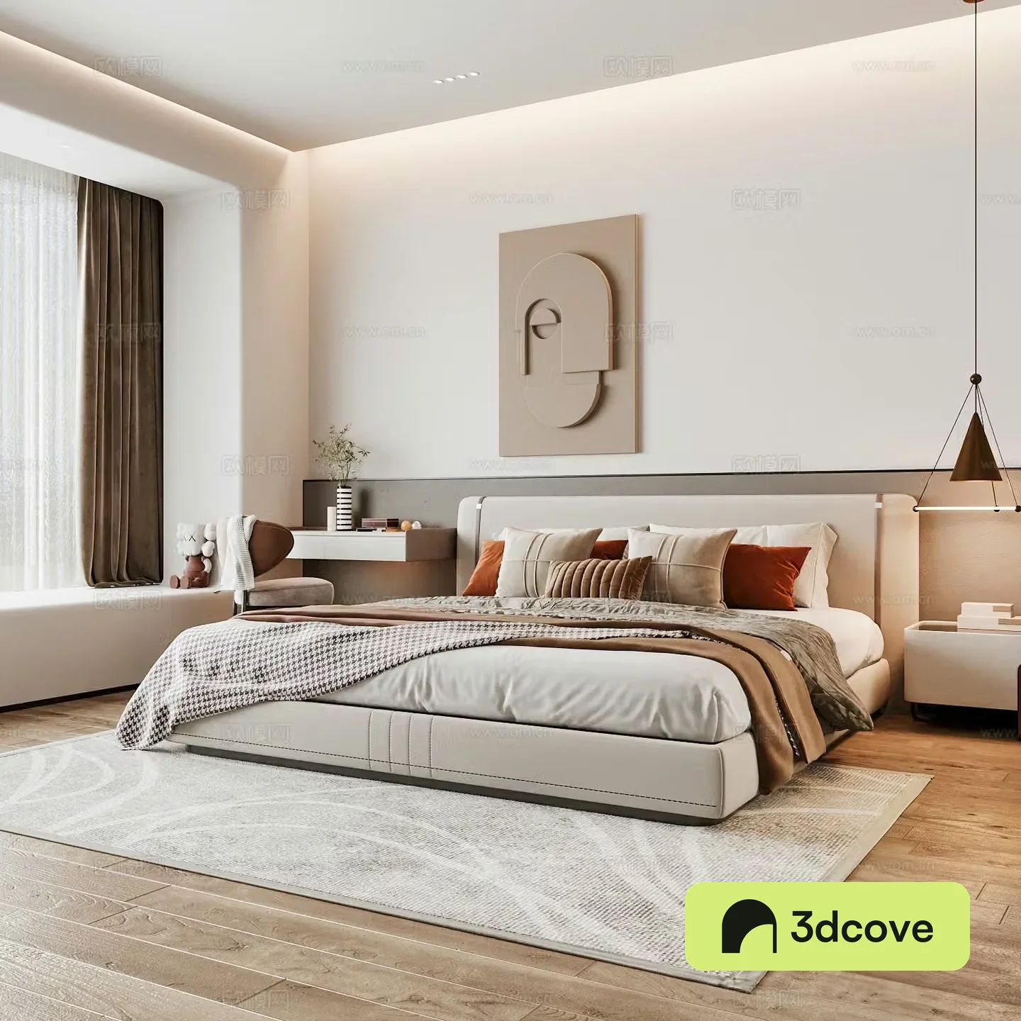 Modern home bedroom Modern bedroom Italian bedroom Simple bedroom Italian bed
