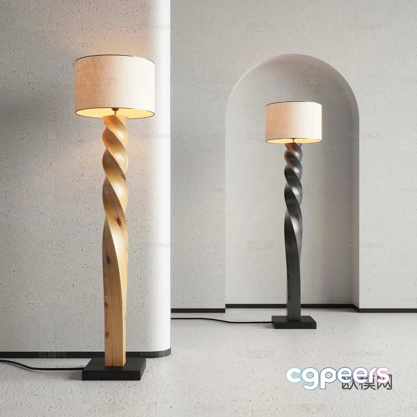 Jijifeng Floor Lamp 3D Model