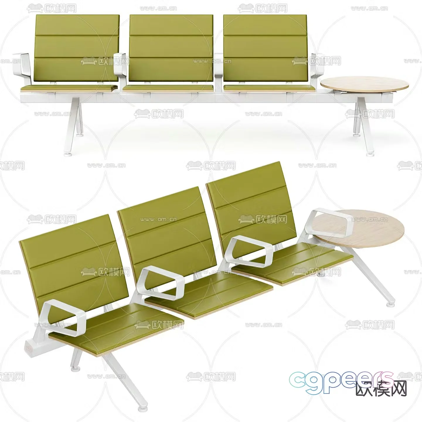 Public chair glued chair station chair 3d model