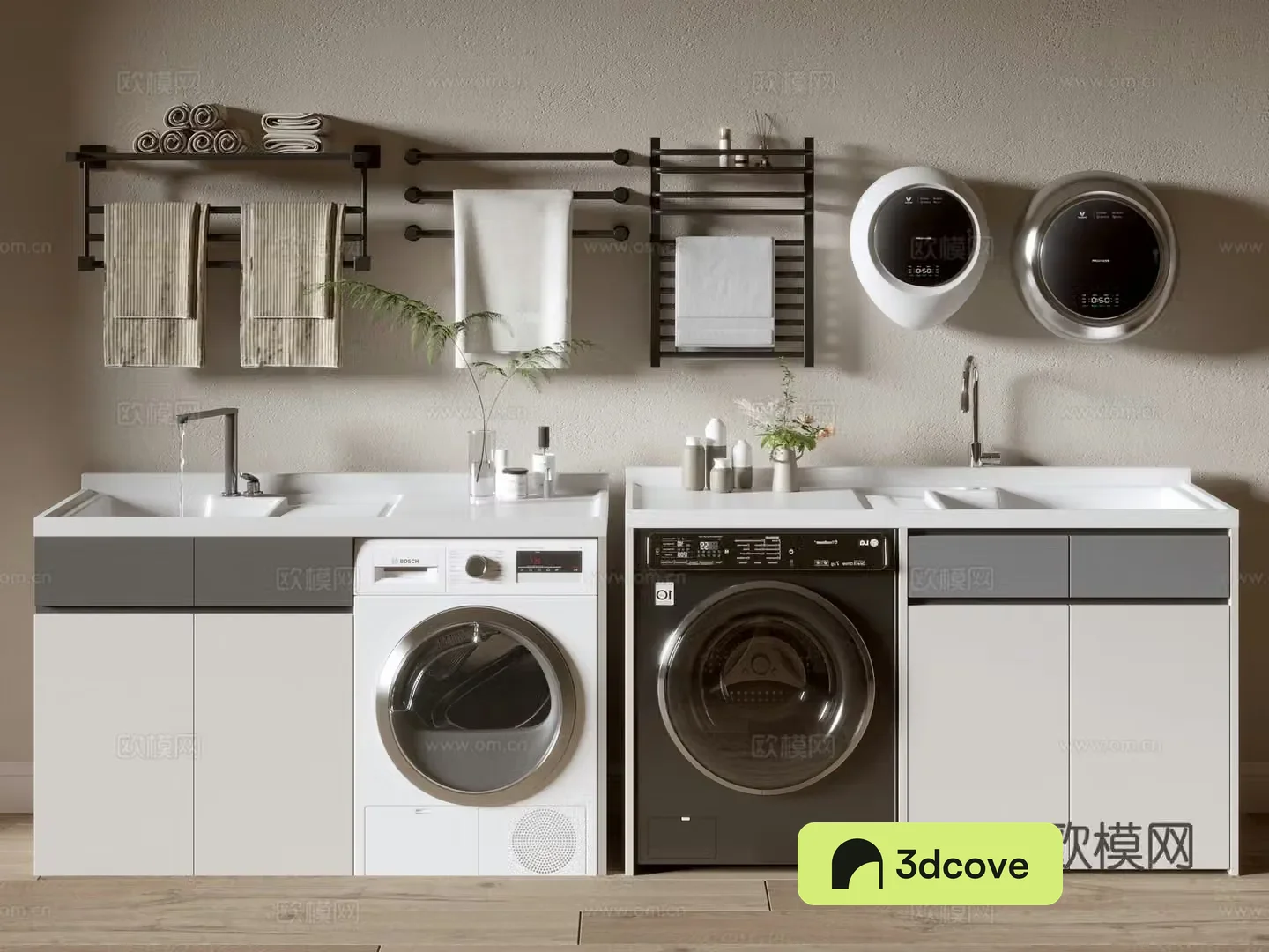 Modern minimalist wind cabinet whole cabinet washing machine cabinet small washing machine balcony cabinet storage cabinet