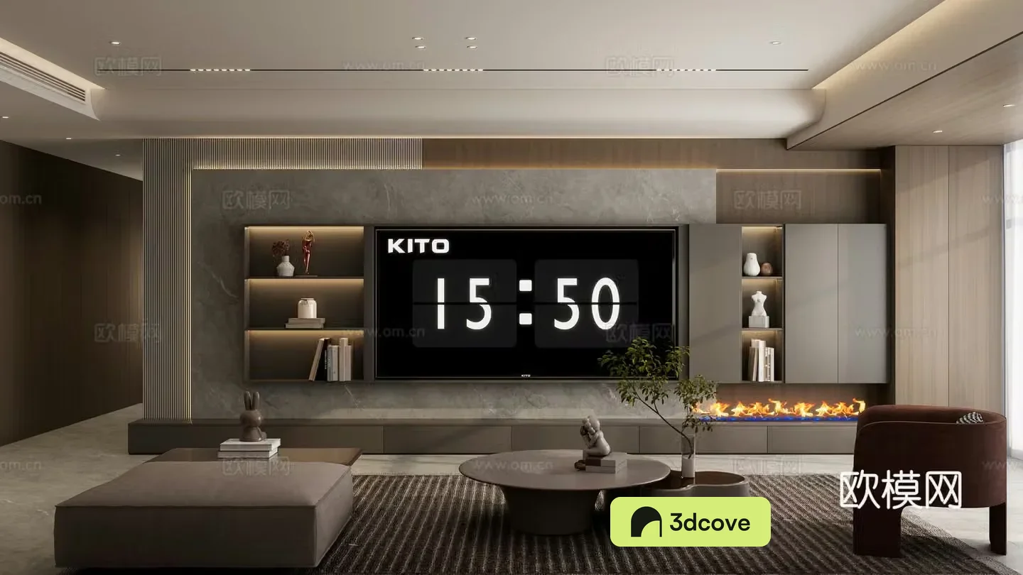 Italian TV wall TV background