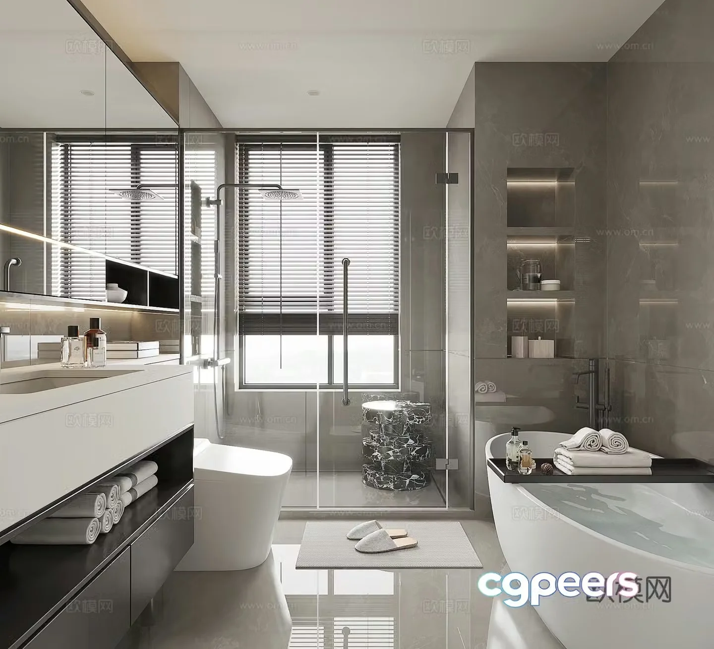 Modern bathroom bathroom 3d model