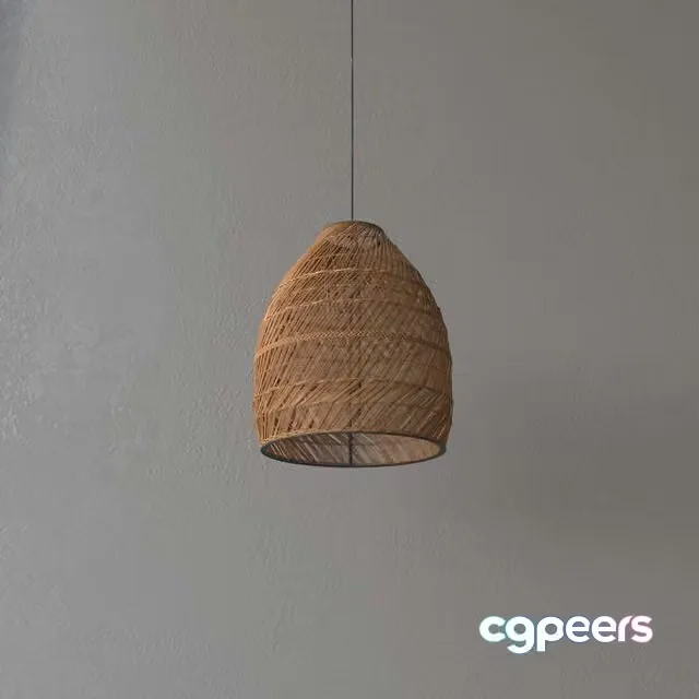 3ds Max Free – Lustra lighting pendant rattan wicker