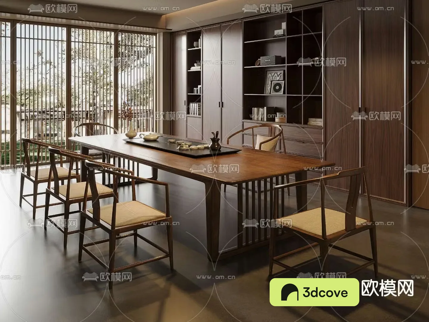 New Chinese style tea table and chairs tea table