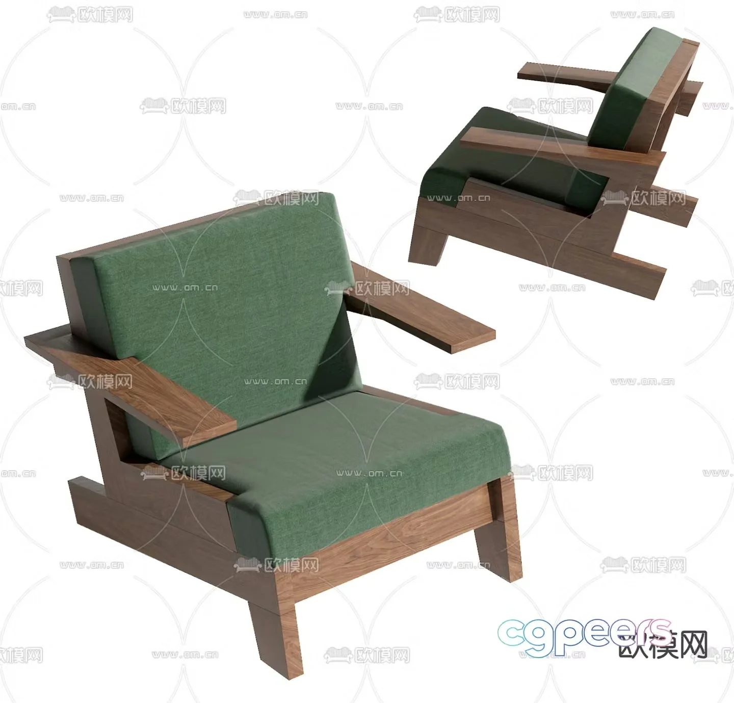 Wabi-sabi style leisure sofa 3d model