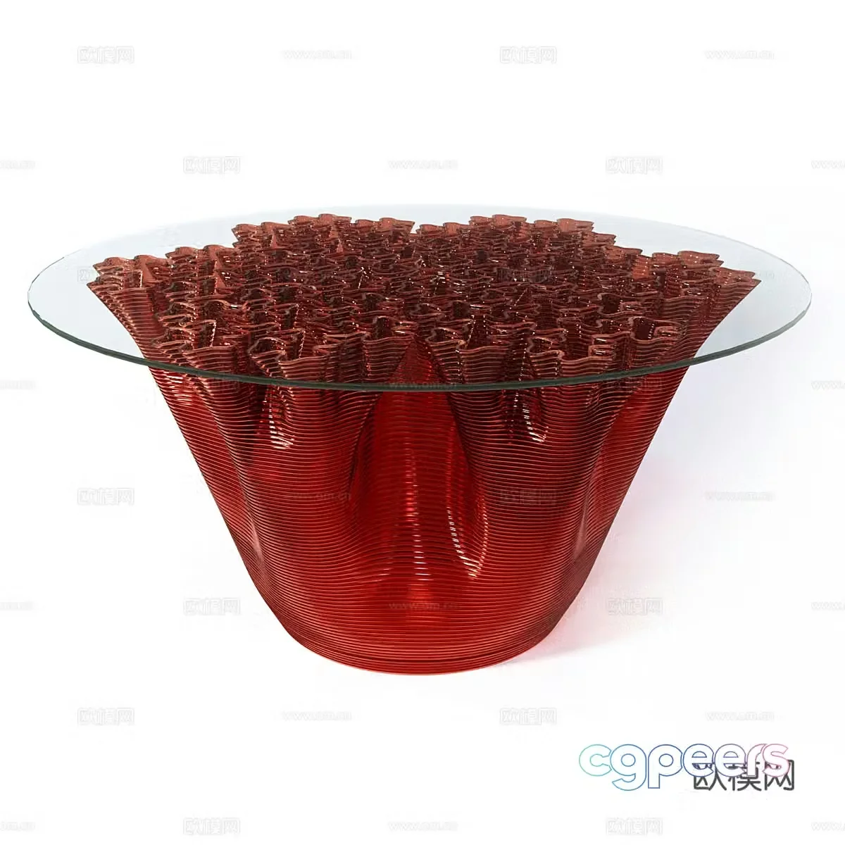 Simple coffee table glass coffee table acrylic coffee table small round table creative coffee table artistic coffee table 3D model