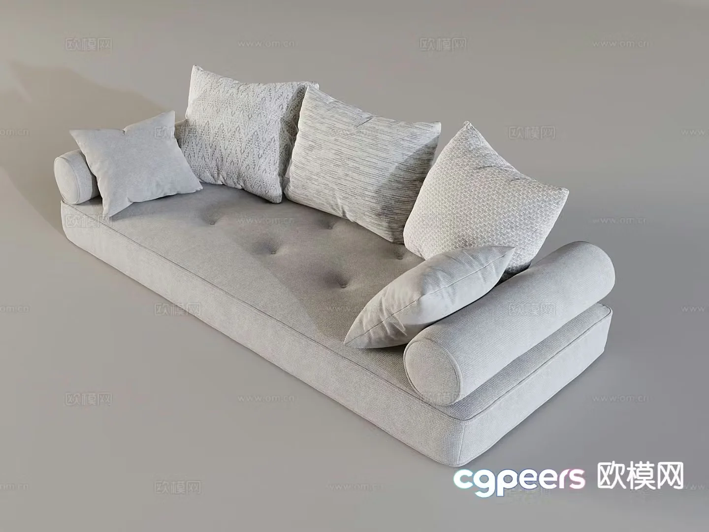 Modern pillow cushion backrest 3d model
