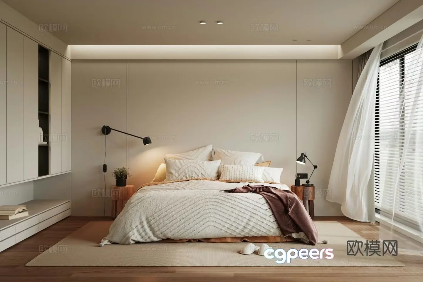 Medieval style bedroom master bedroom 3d model