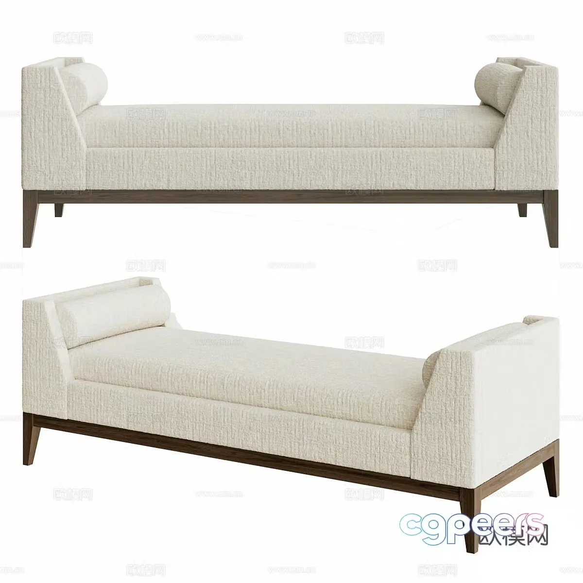 New Chinese style bed bed 3D model