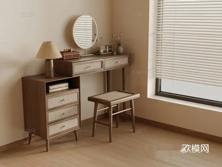 Mid-Century Modern Dresser 3D Model – 4031 – VRAY Render