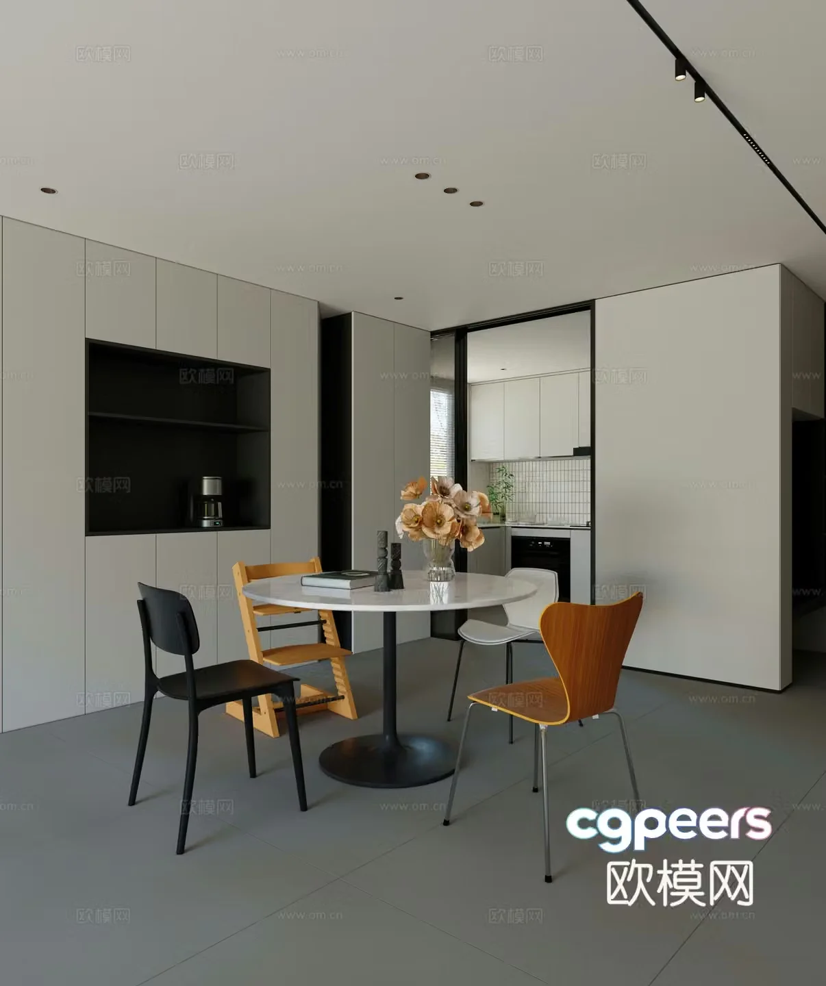 Modern restaurant 3d model