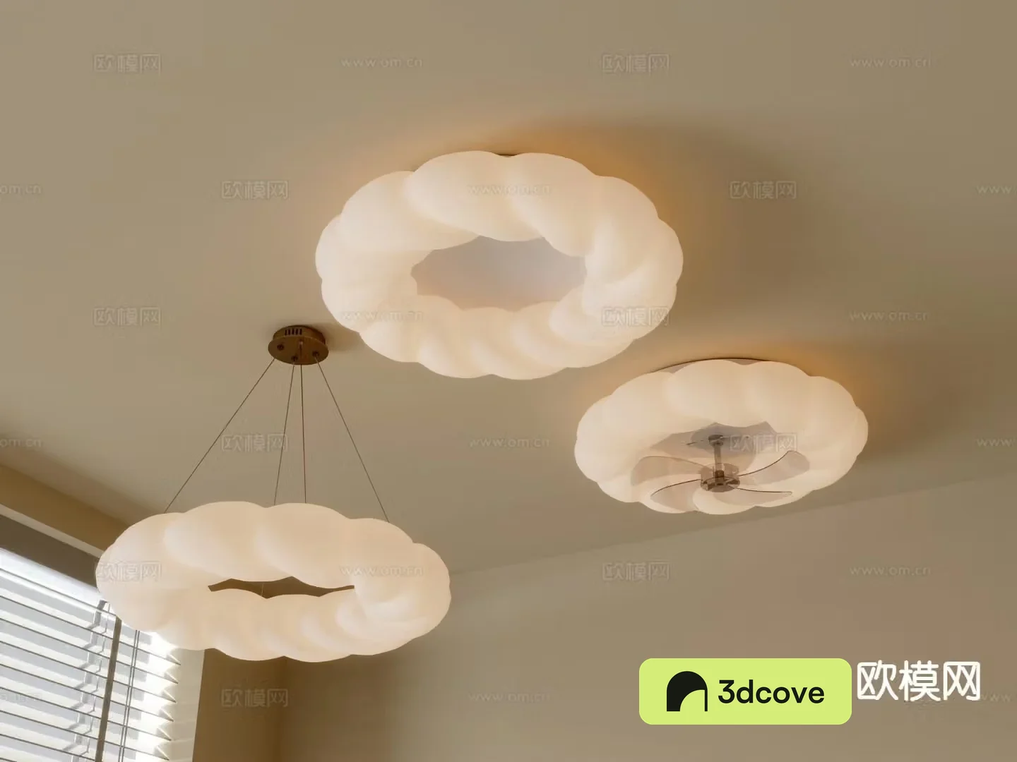 Cream style ceiling lamp living room lamp