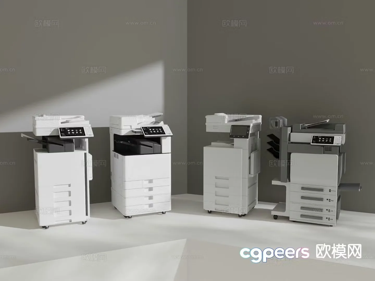 Modern printer copier 3d model
