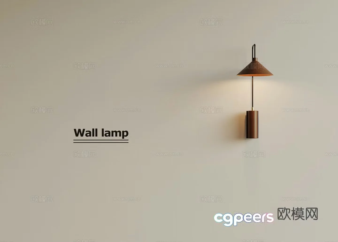 Middle style wall light 3d model