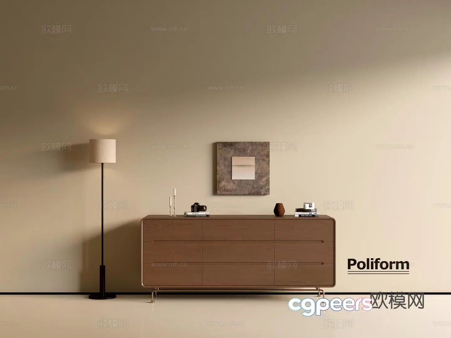 Modern wood grain cabinet ins wind minimalist wind cabinet whole cabinet sideboard balcony cabinet storage 3D model