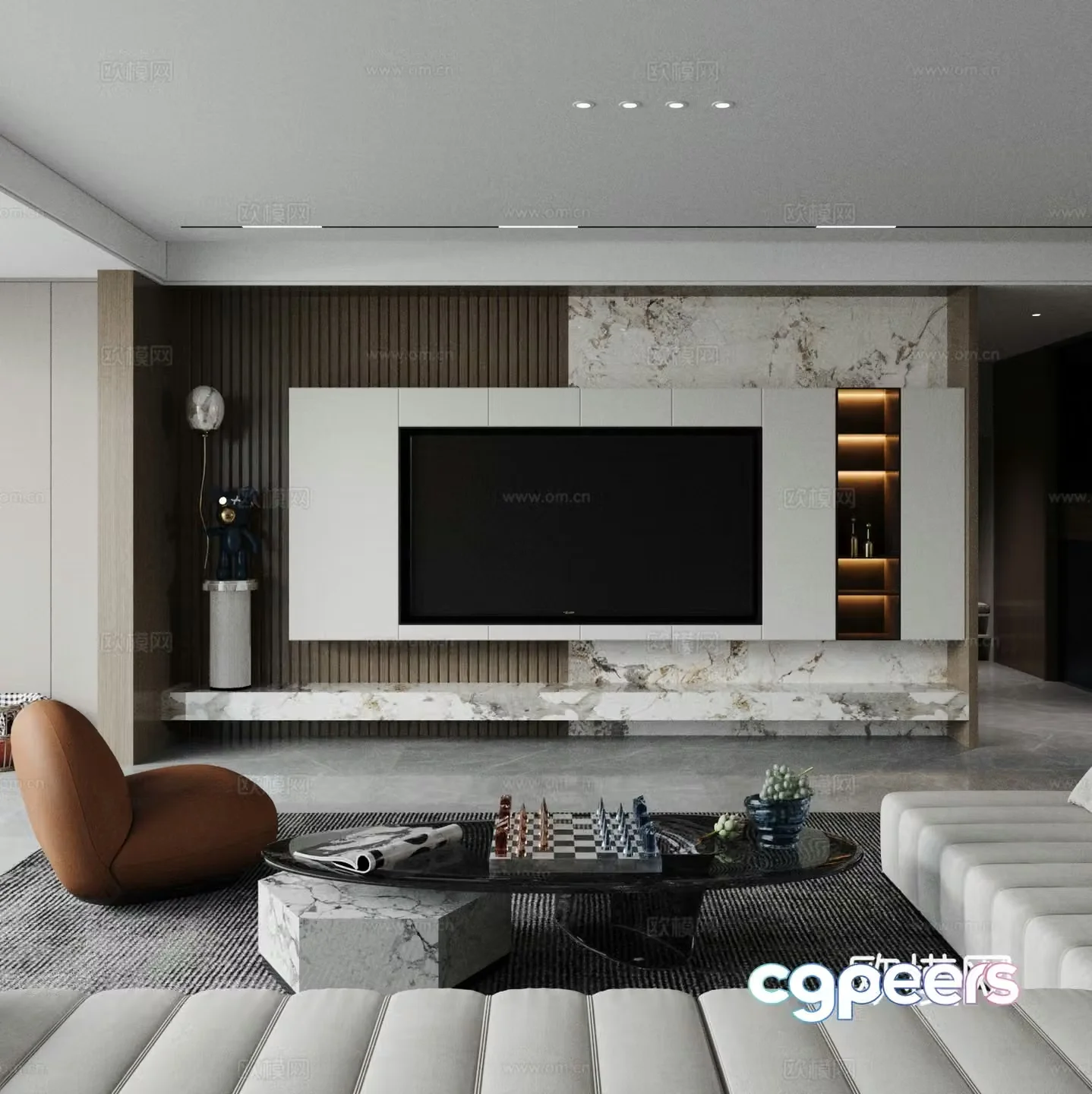 Italian living room 3d model