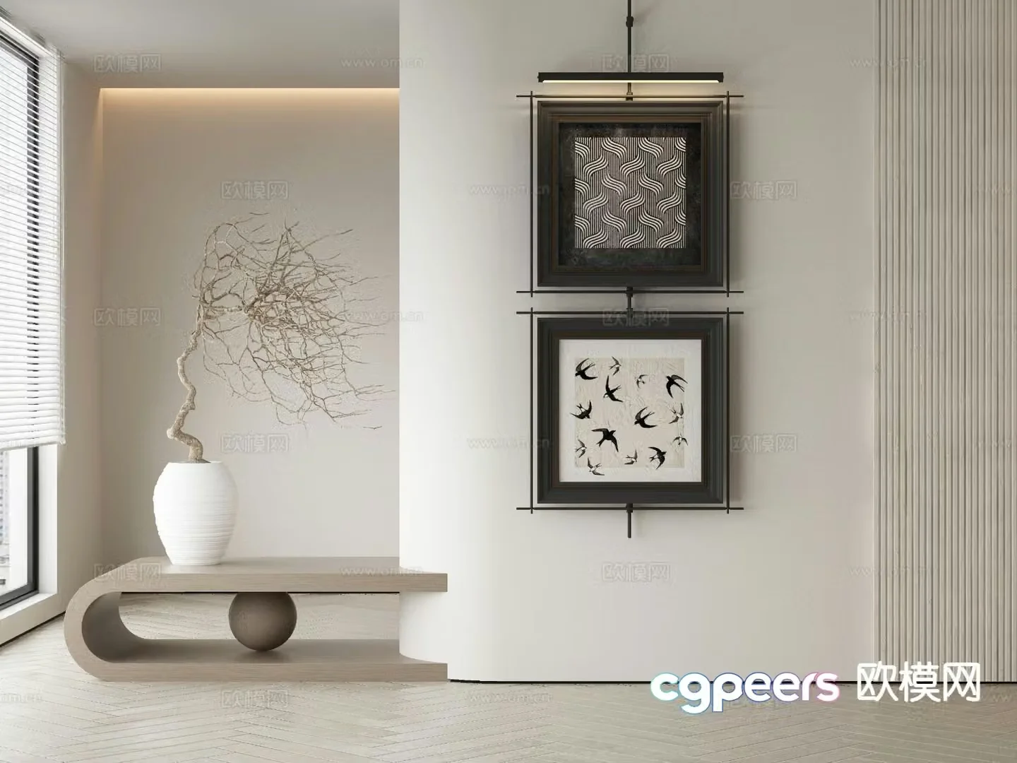 Medieval style decorative painting art painting hanging painting 3D model