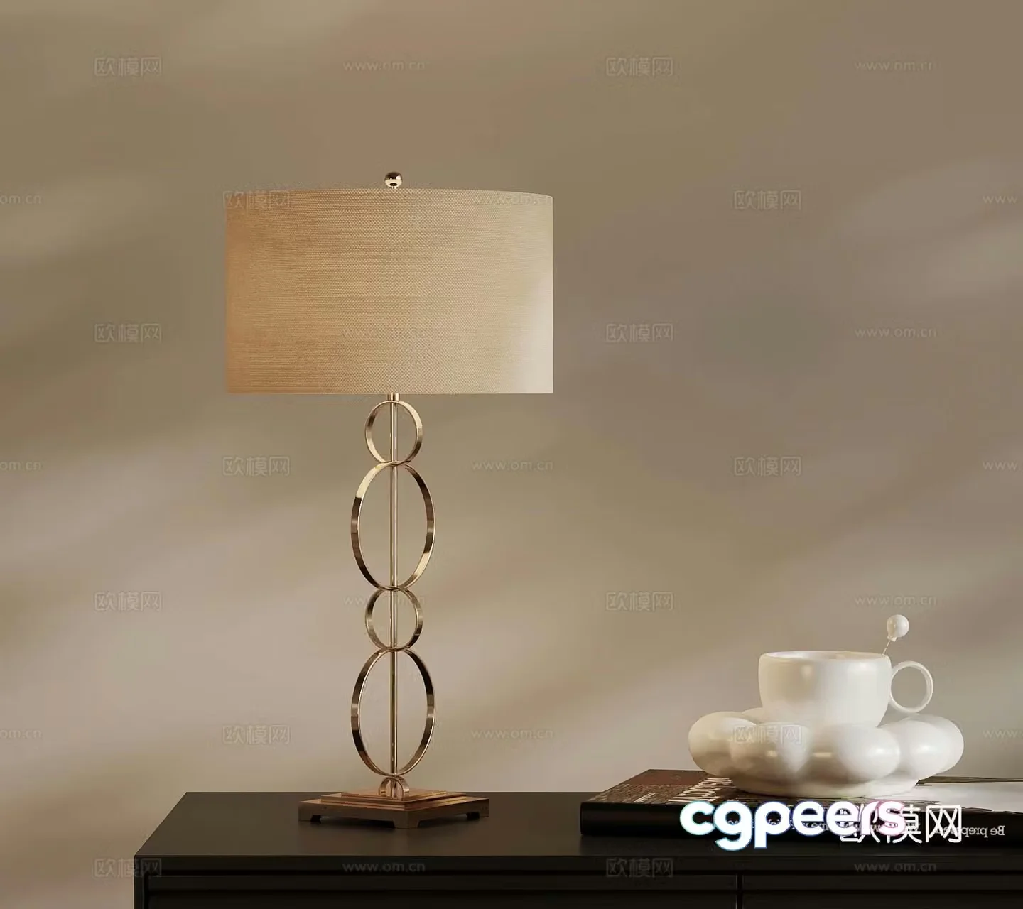 25 modern French desk lamp 3d model